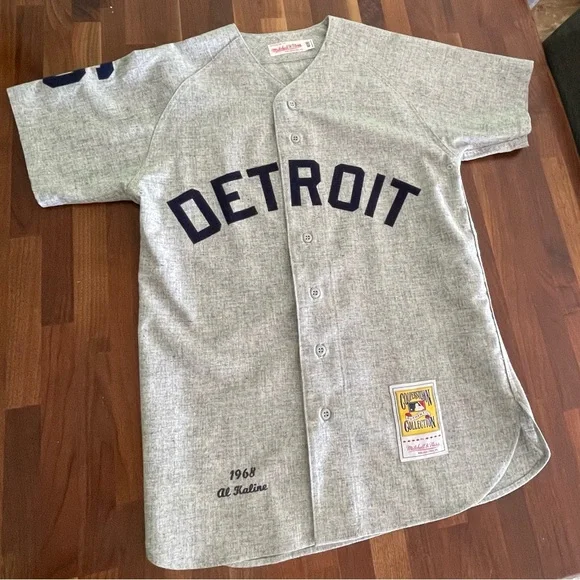Al Kaline 1968 Gray Detroit Baseball Jersey - Picture 1 of 6